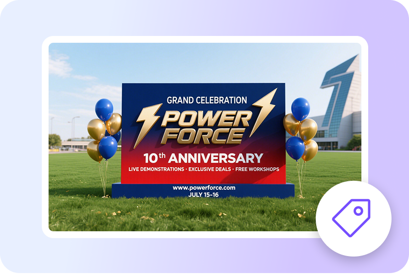 AI lawn signs for branding celebrations and events