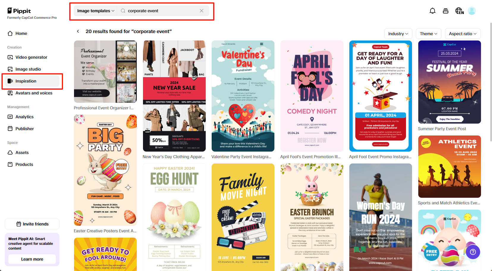 Pippit pre-cleared assets