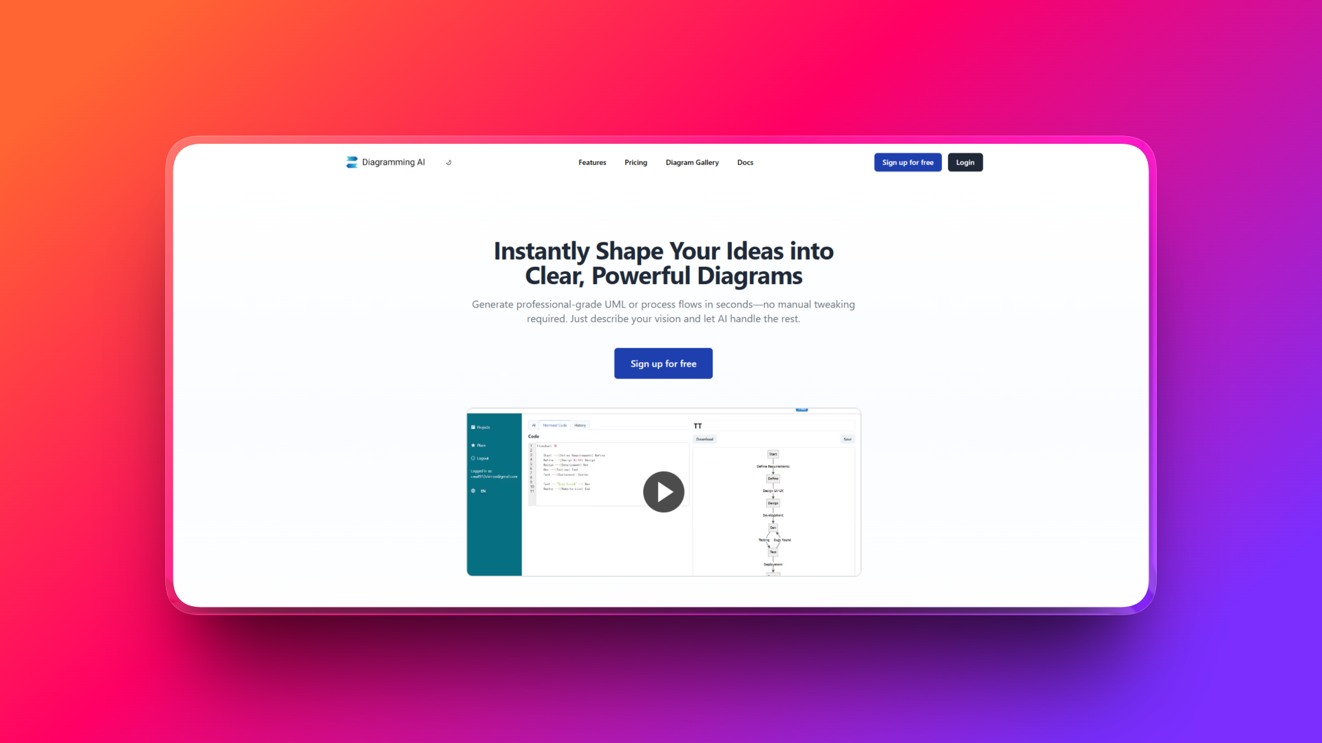 AI diagram generator by Diagramming
