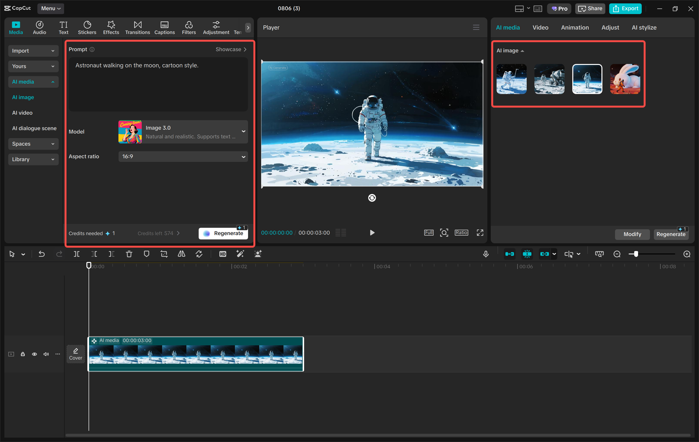 Vytváření obrázku s desktopovým video editorem CapCut