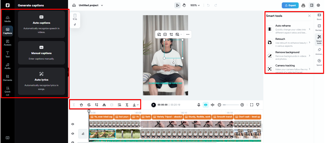 Video-Editor in Pippit