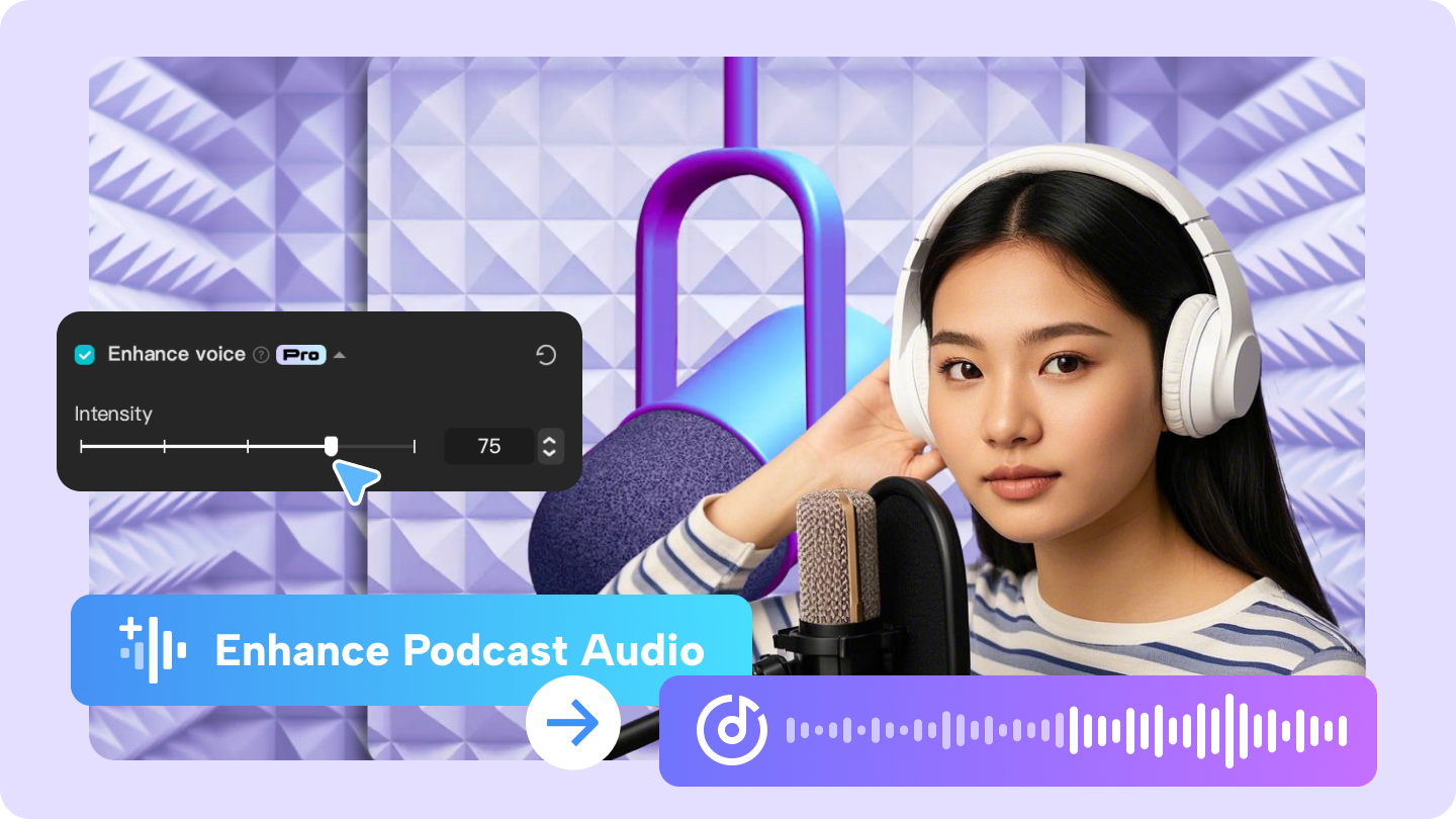 Pagpapahusay ng boses ng podcast