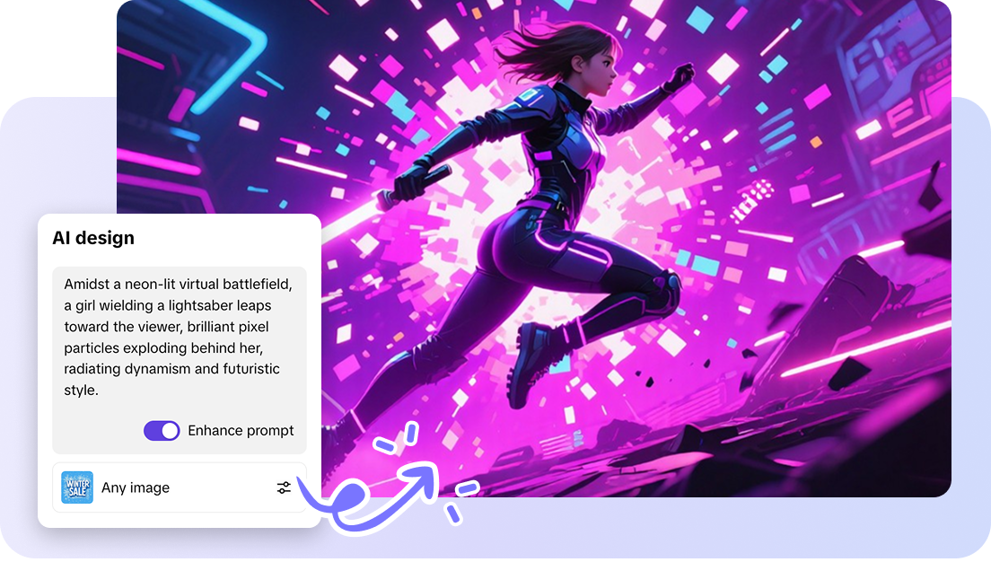 Agente de design com IA no Pippit