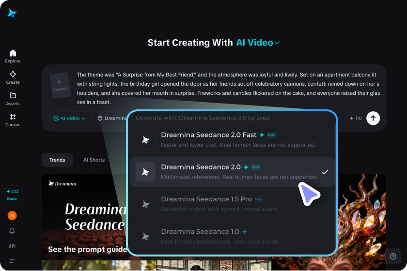  設定を選択して生成する