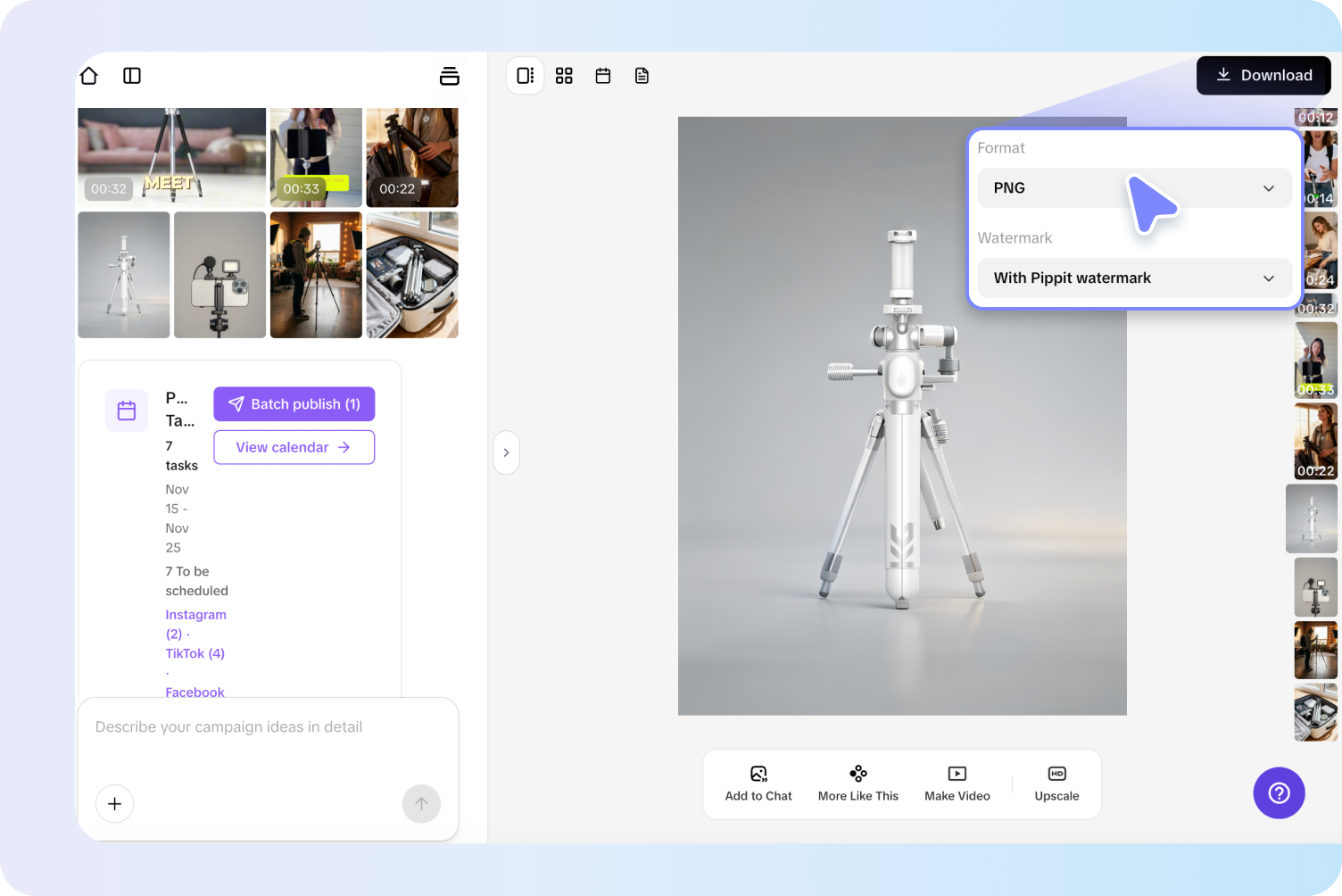 Publish, export & share effortlessly