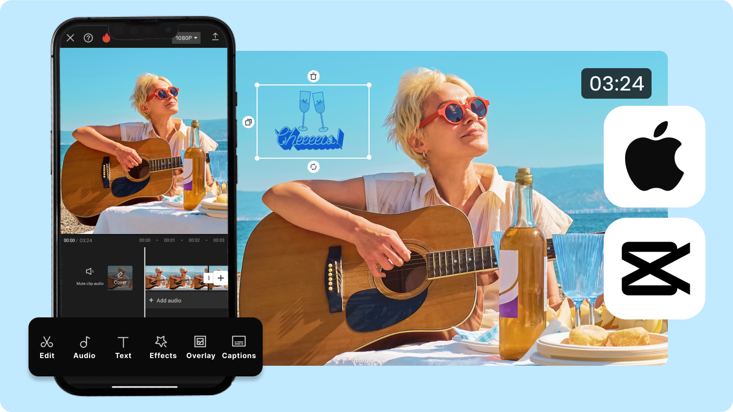 The CapCut mobile app