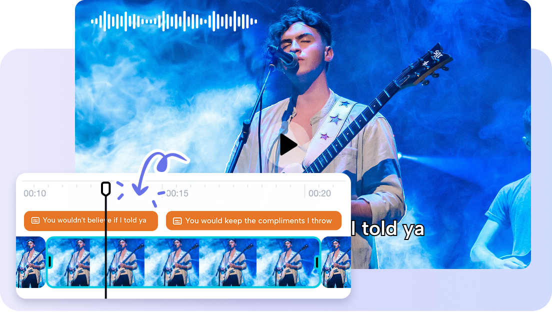 Sync lyrics automatically with perfect timing 