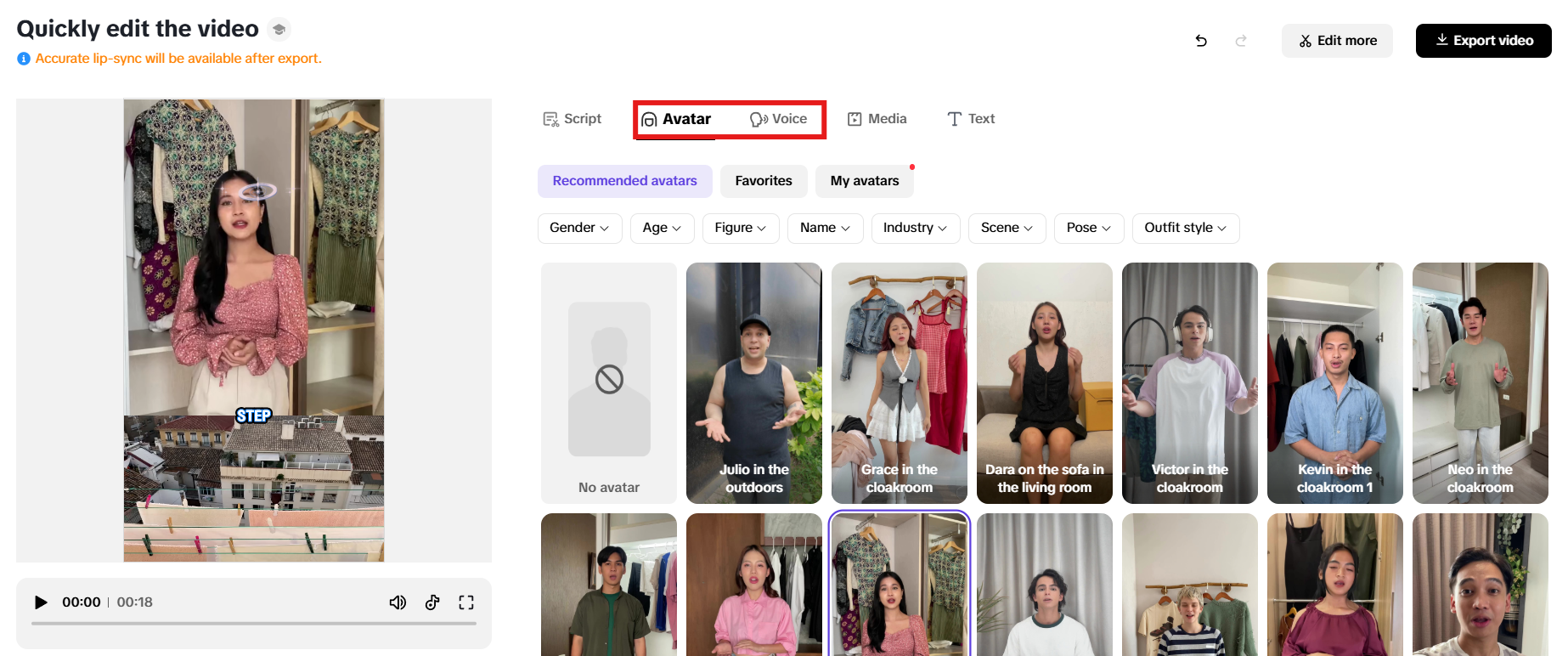 AI avatars and voiceovers