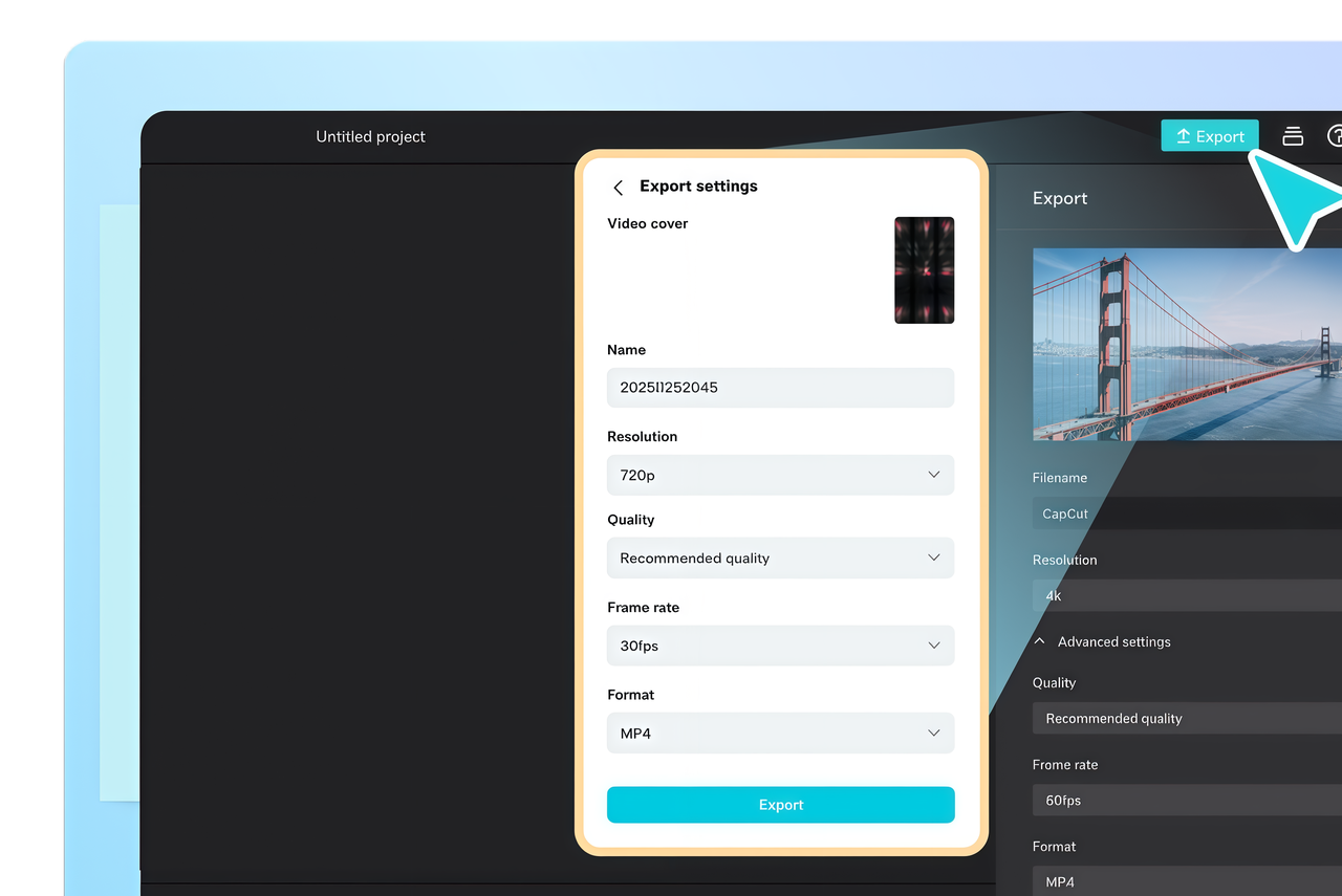 Exportar e Compartilhar no CapCut