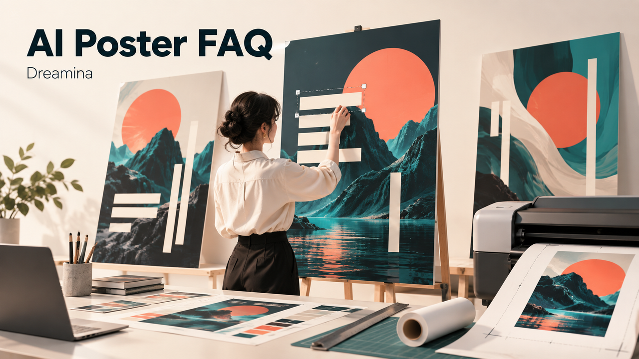 Free AI Poster Generator FAQ: Text, Edits and Print Size