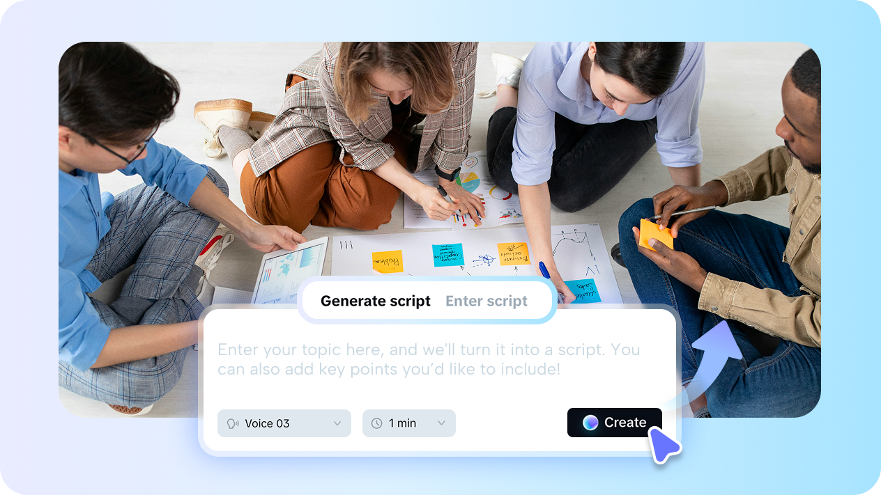 AI script generation in CapCut's PPT to video AI tool