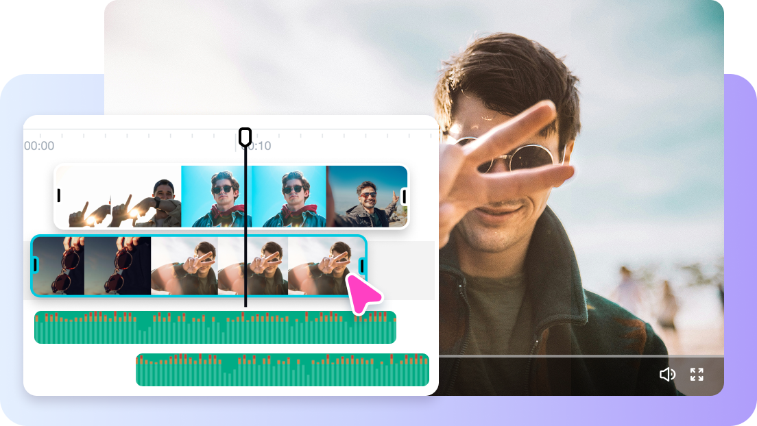 Multi-layer video and audio loop editing suite