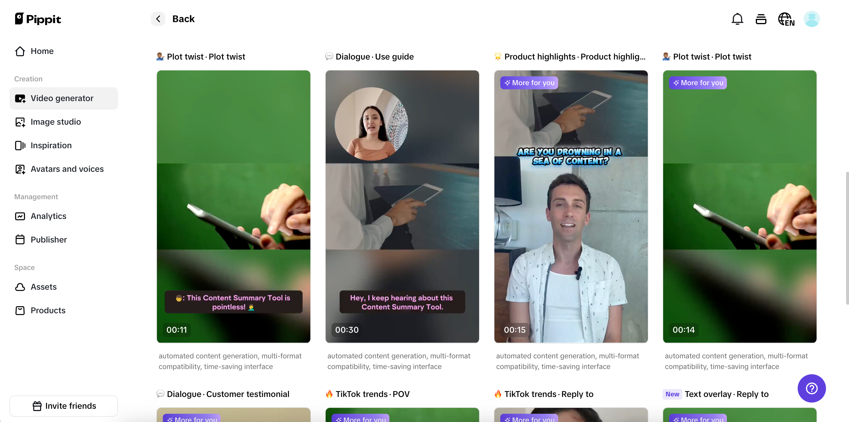 Select your video