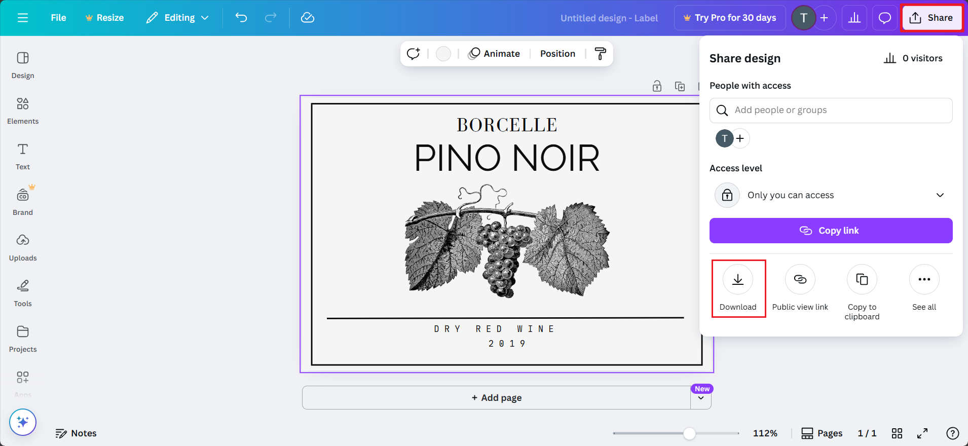 buat label anggur sendiri