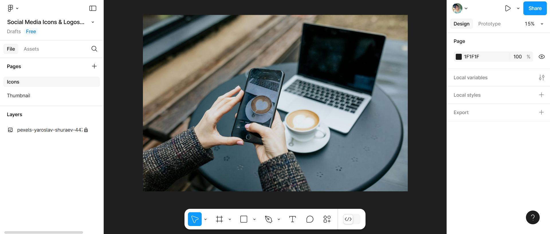 Ajustez la taille de l'arrière-plan de la bannière LinkedIn avec Figma