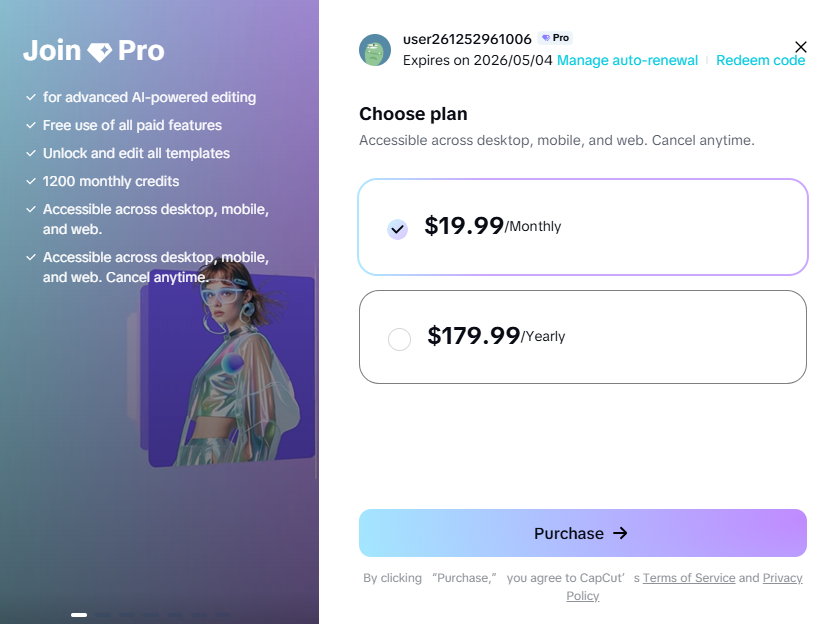 price of CapCut Pro