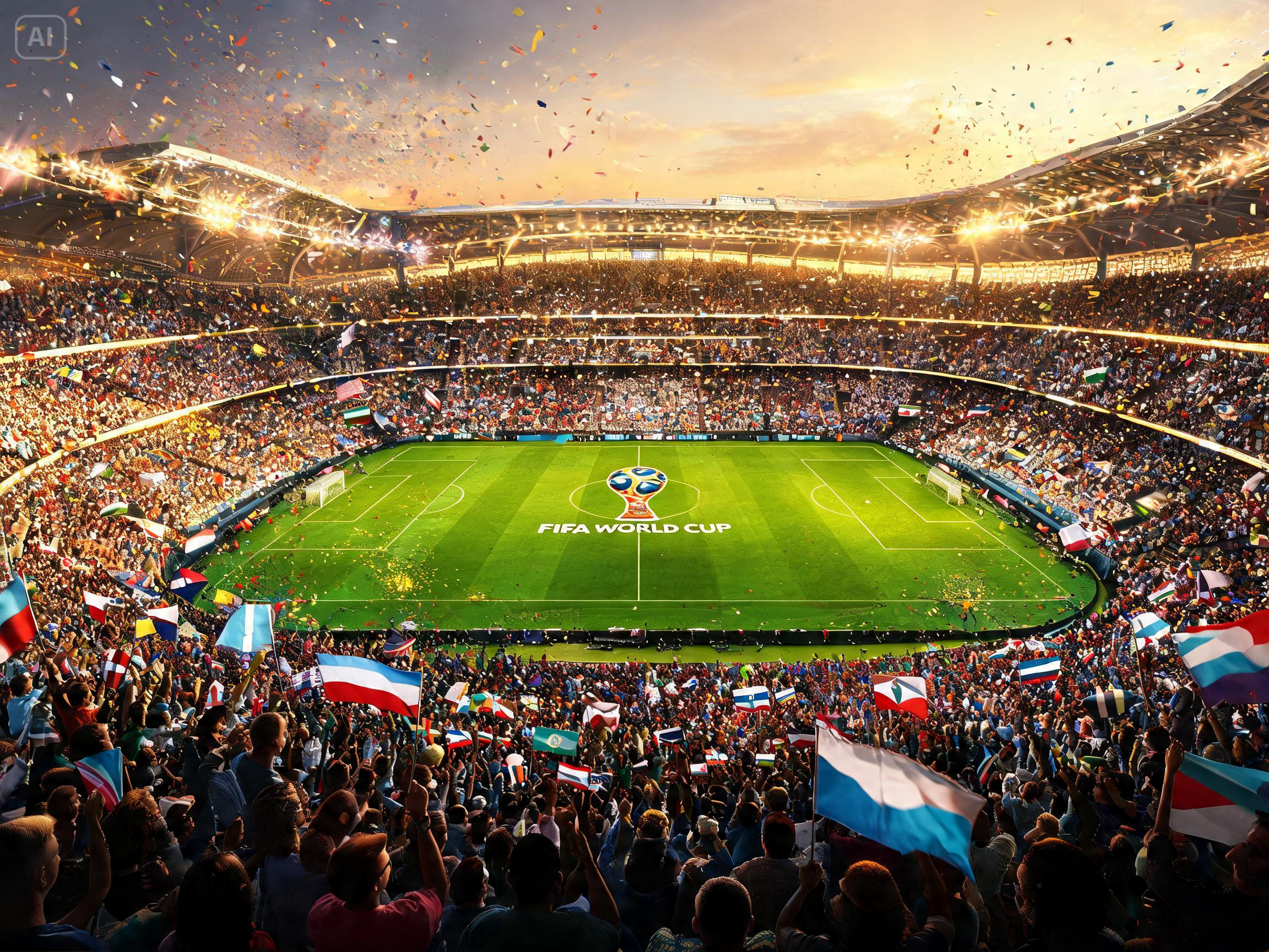 Prompt for a World Cup stadium atmosphere