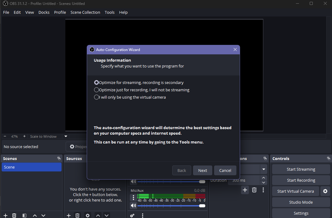 Auto-Configuration Wizard