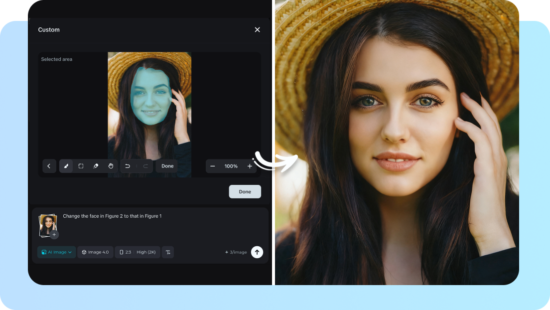 Interaktive Bearbeitung gefälschter Bilder