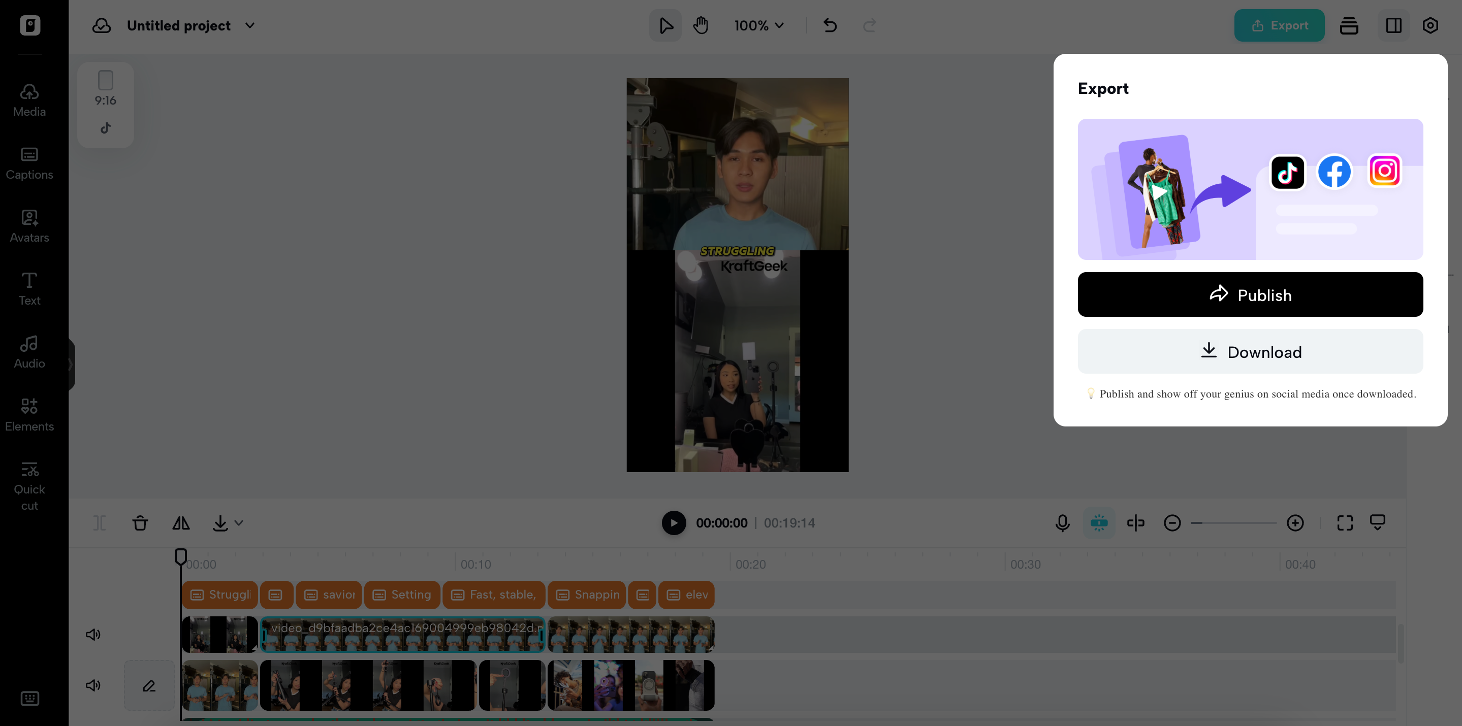 Export your video