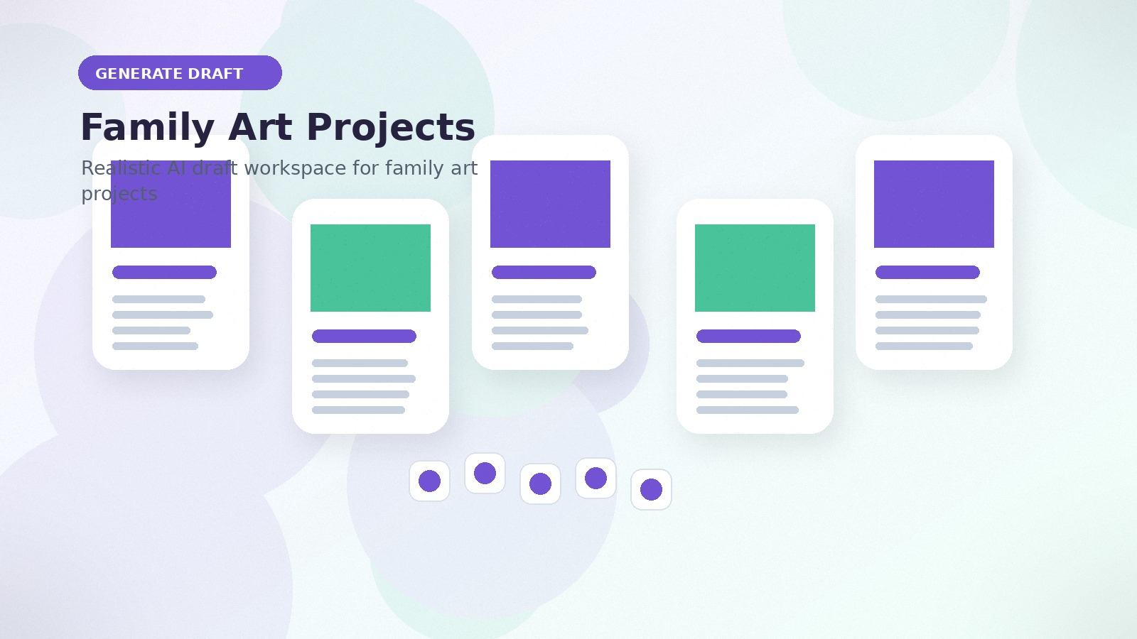 Family Art Projects realistic generate draft visual for family art projects