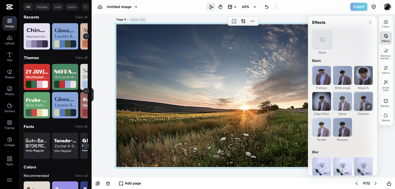 Enhance sunset photos