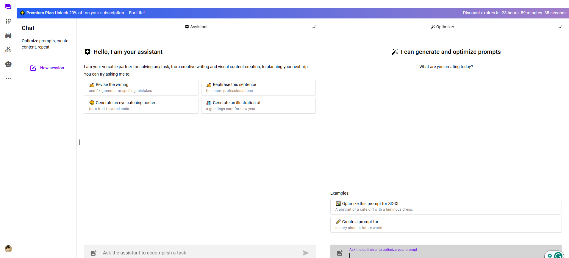 Optimizador de indicaciones PromptPerfect