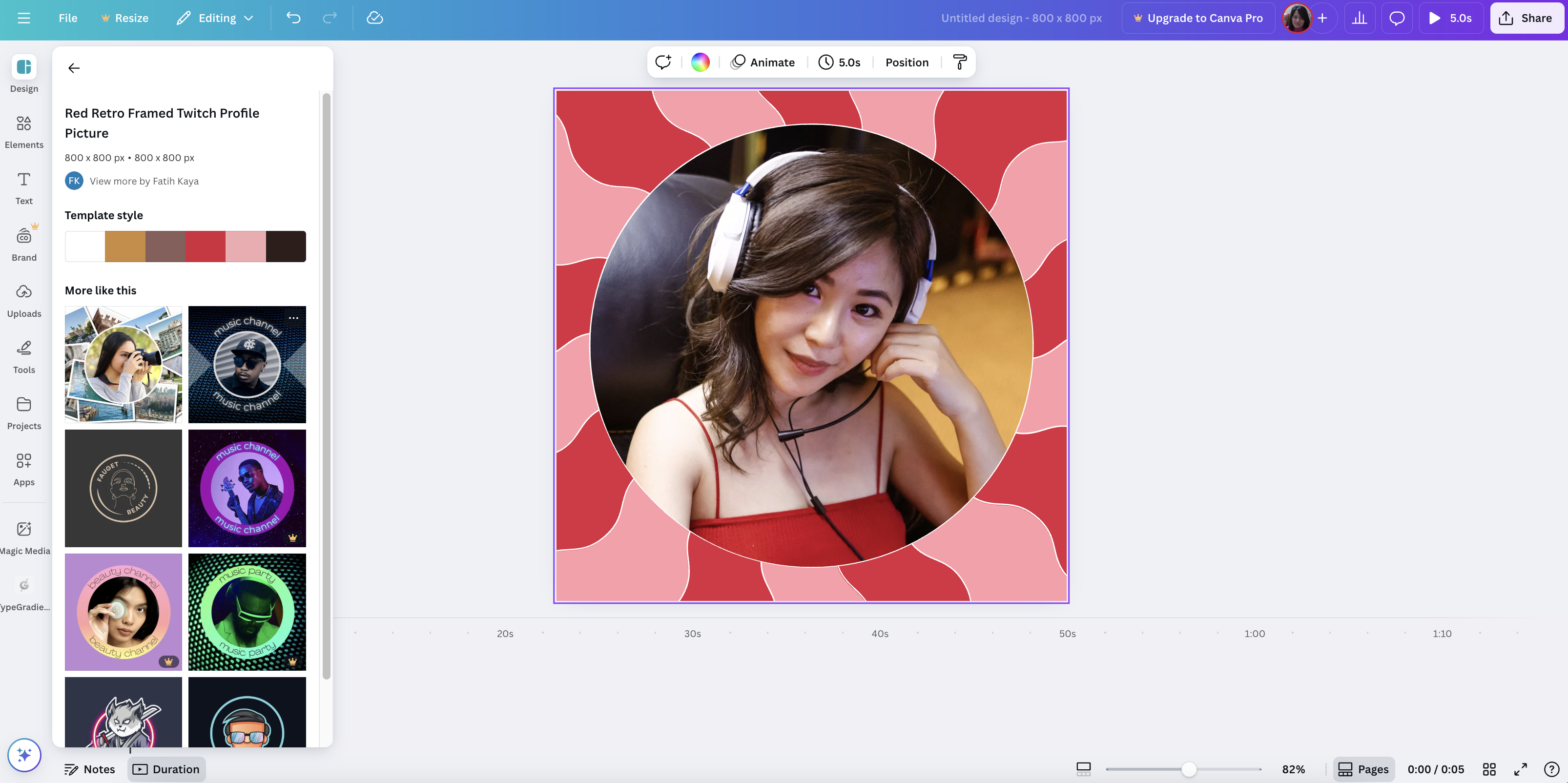 Canva profile photo maker