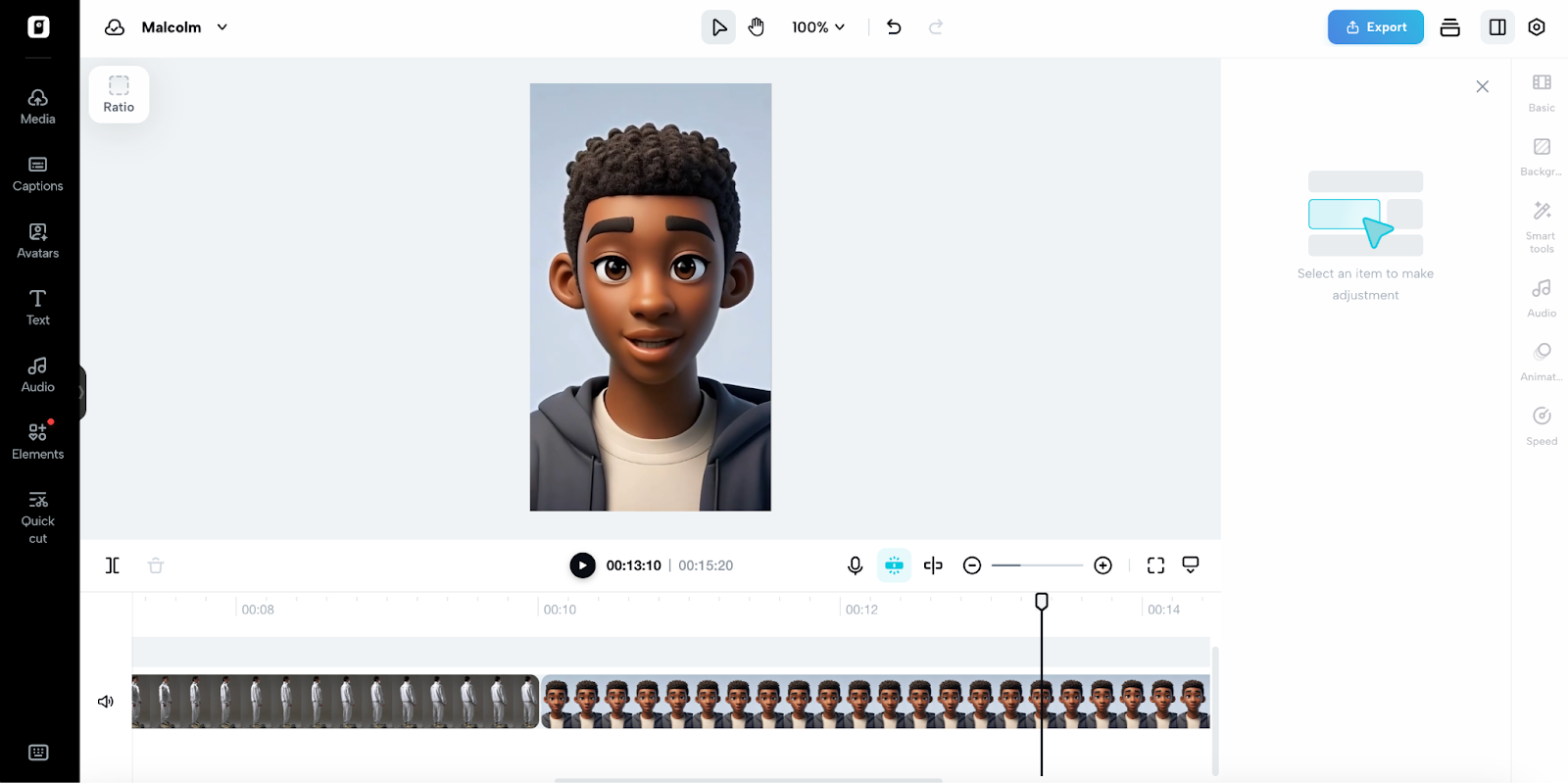 AI shorts video maker online interface