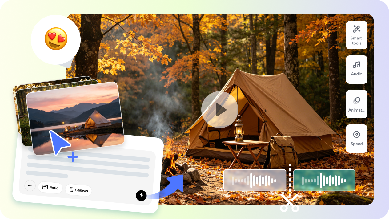 Visual effects, templates, and editing tools