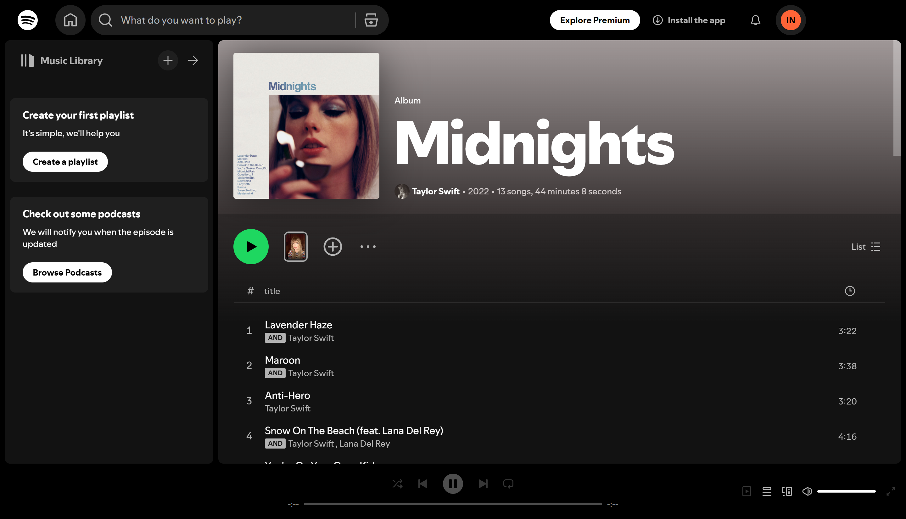 Álbumes icónicos de los 100 artistas más escuchados en Spotify: "Midnights" - Taylor Swift