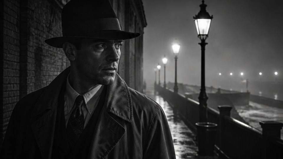 Gangster Prompt Generator — a high-contrast final character close-up in black and white