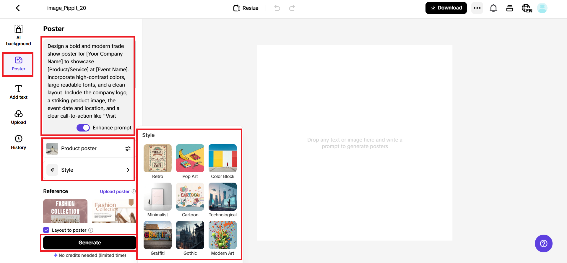 Enter your prompt and generate a design