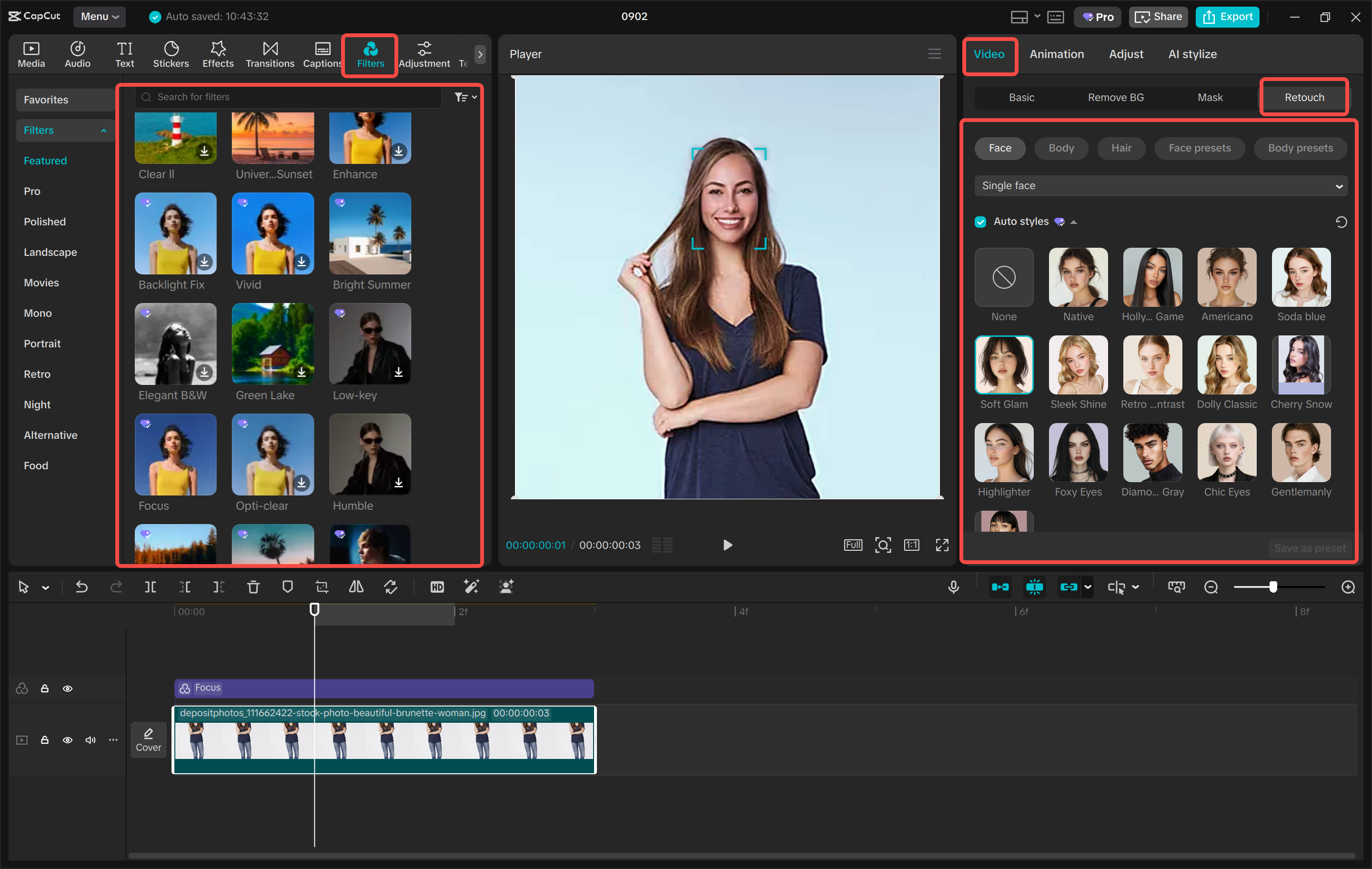 تحرير الصورة في محرر فيديو سطح المكتب CapCut