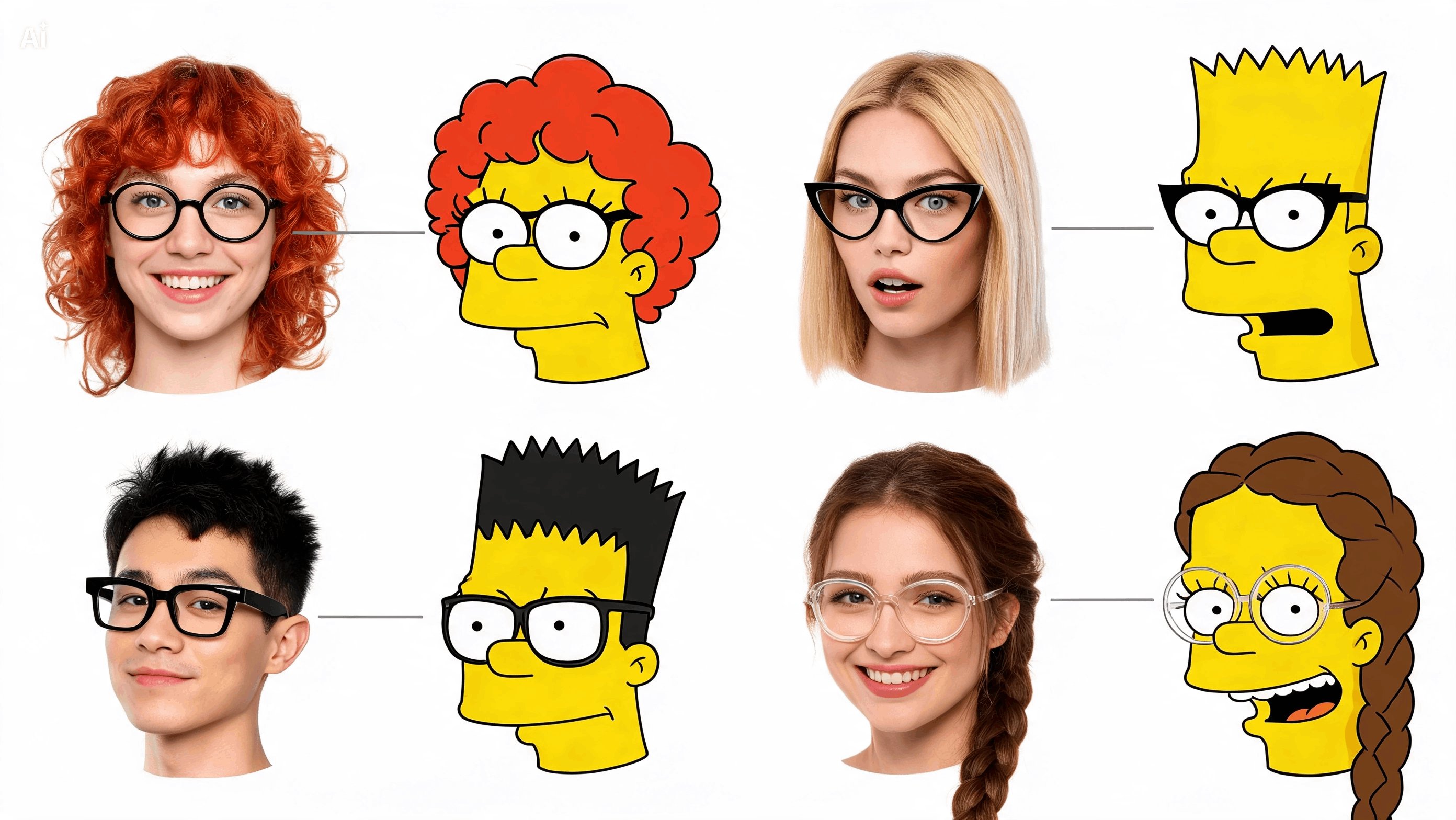 Gesichtszüge in Cartoon-Form anpassen