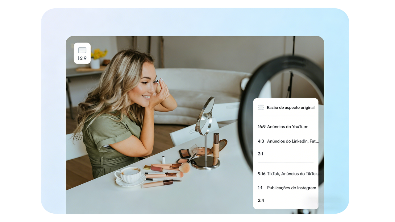 Editor de video online para dividir vídeo para redes sociais