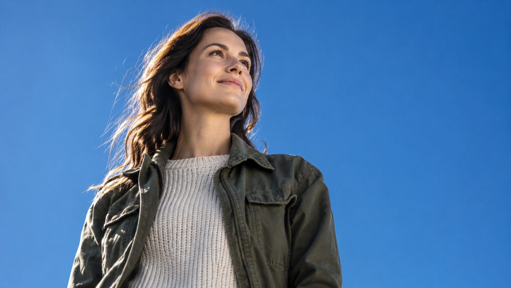 Low Angle Sky Portrait Prompts for Dramatic AI Images