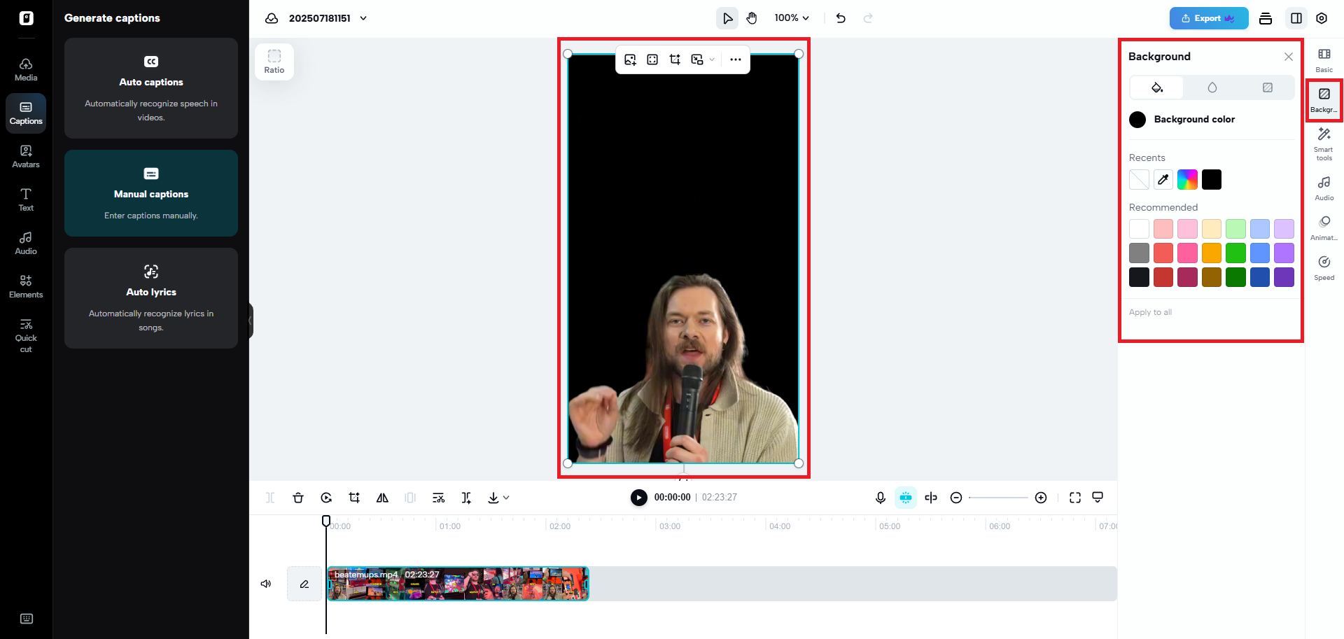 Pick your custom video background