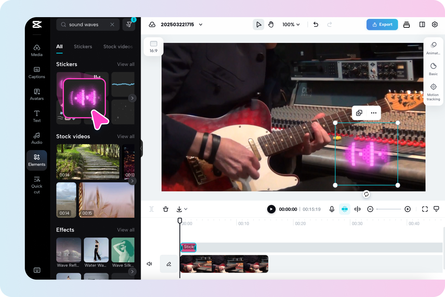 Dashboard view of Pippit showcasing its various AI content creation tools