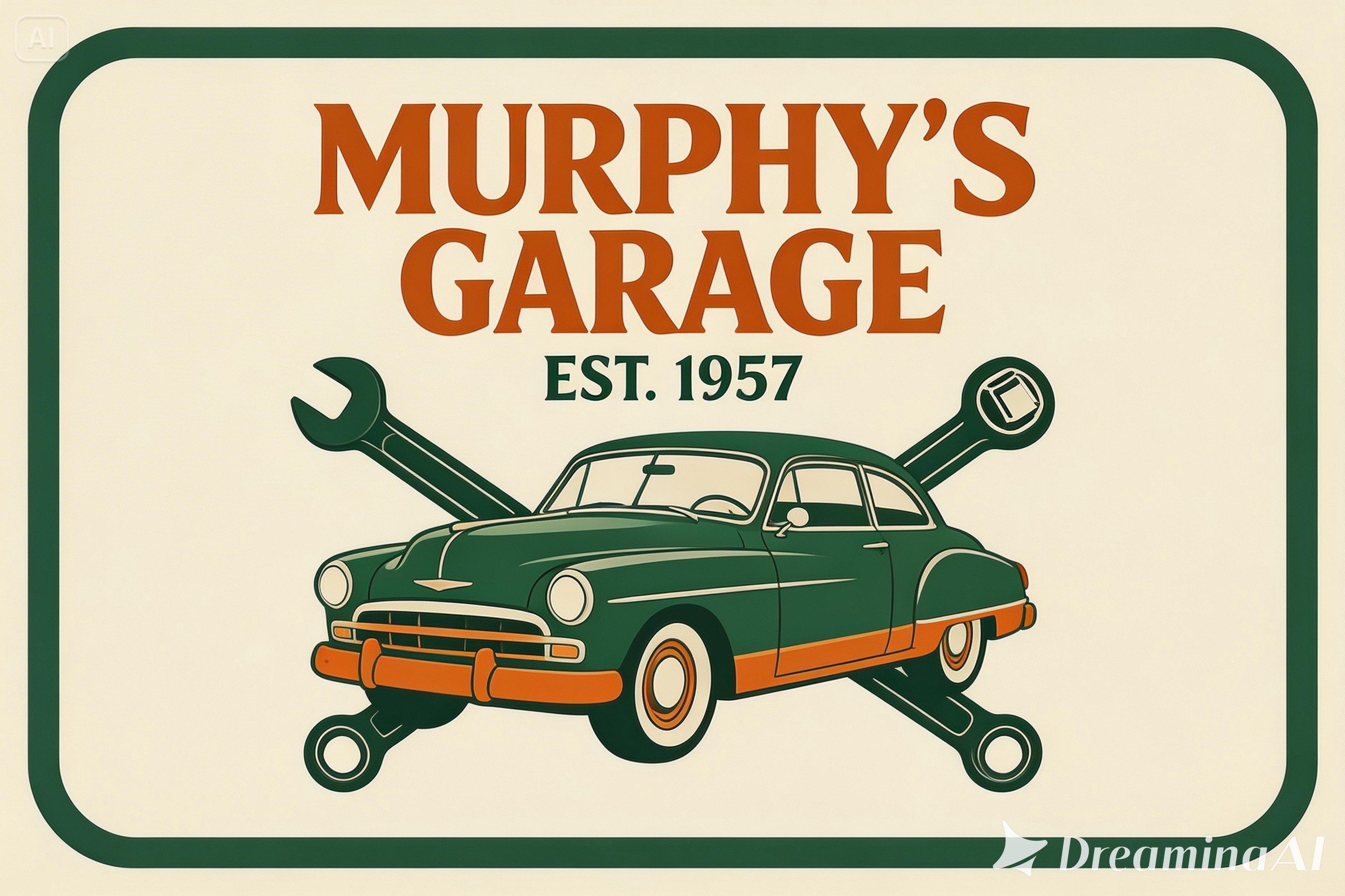 Vintage garage logos