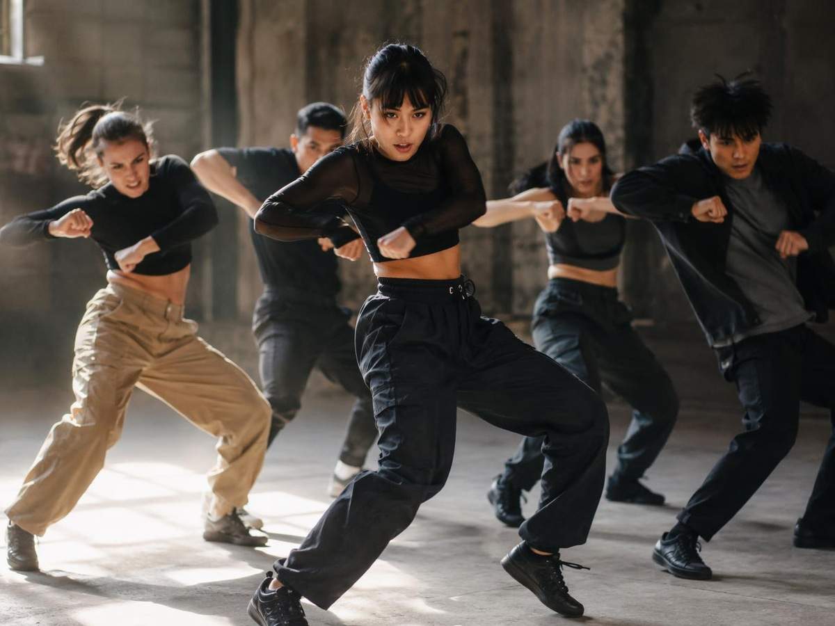 Viral dance video generator prompt card distinto foto real 3 em 4: 3