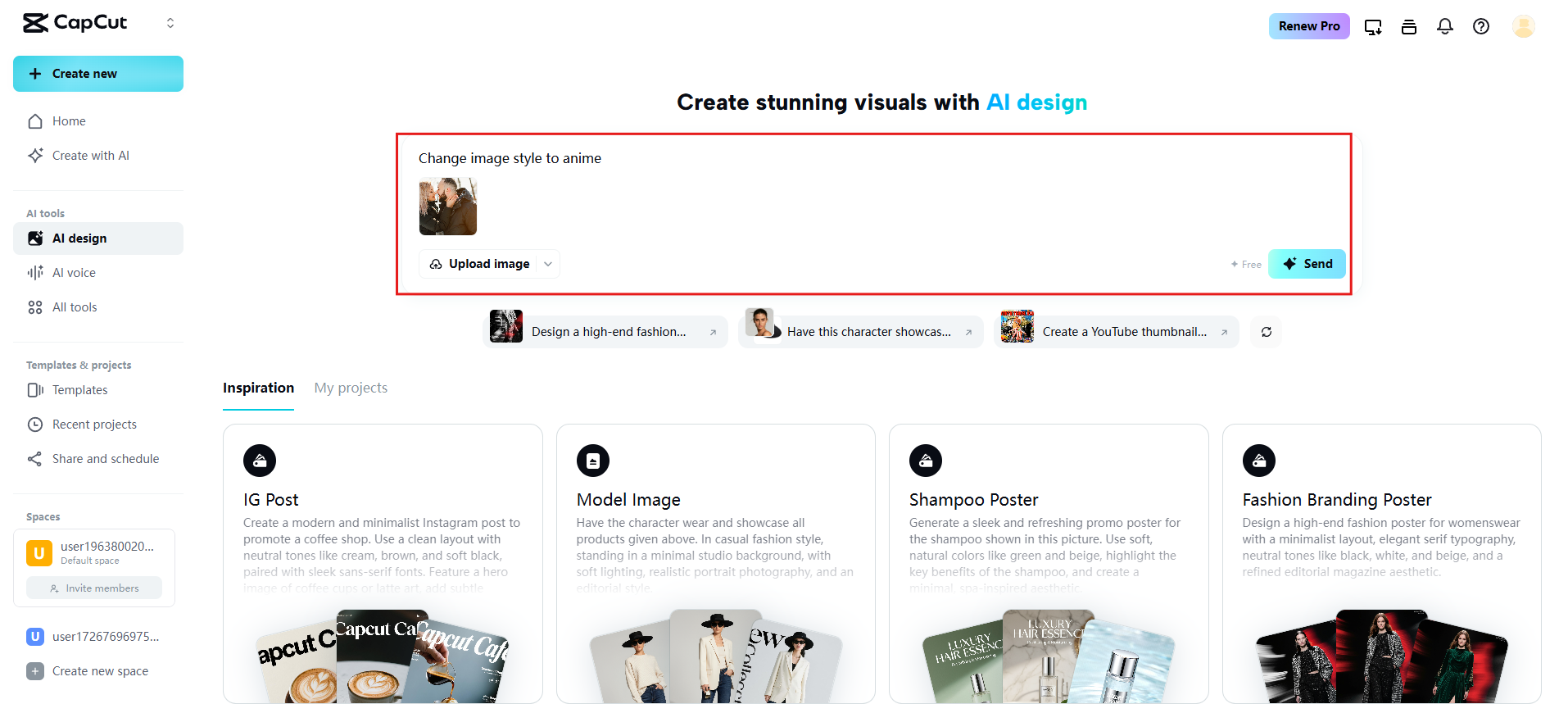Generate image in desired style