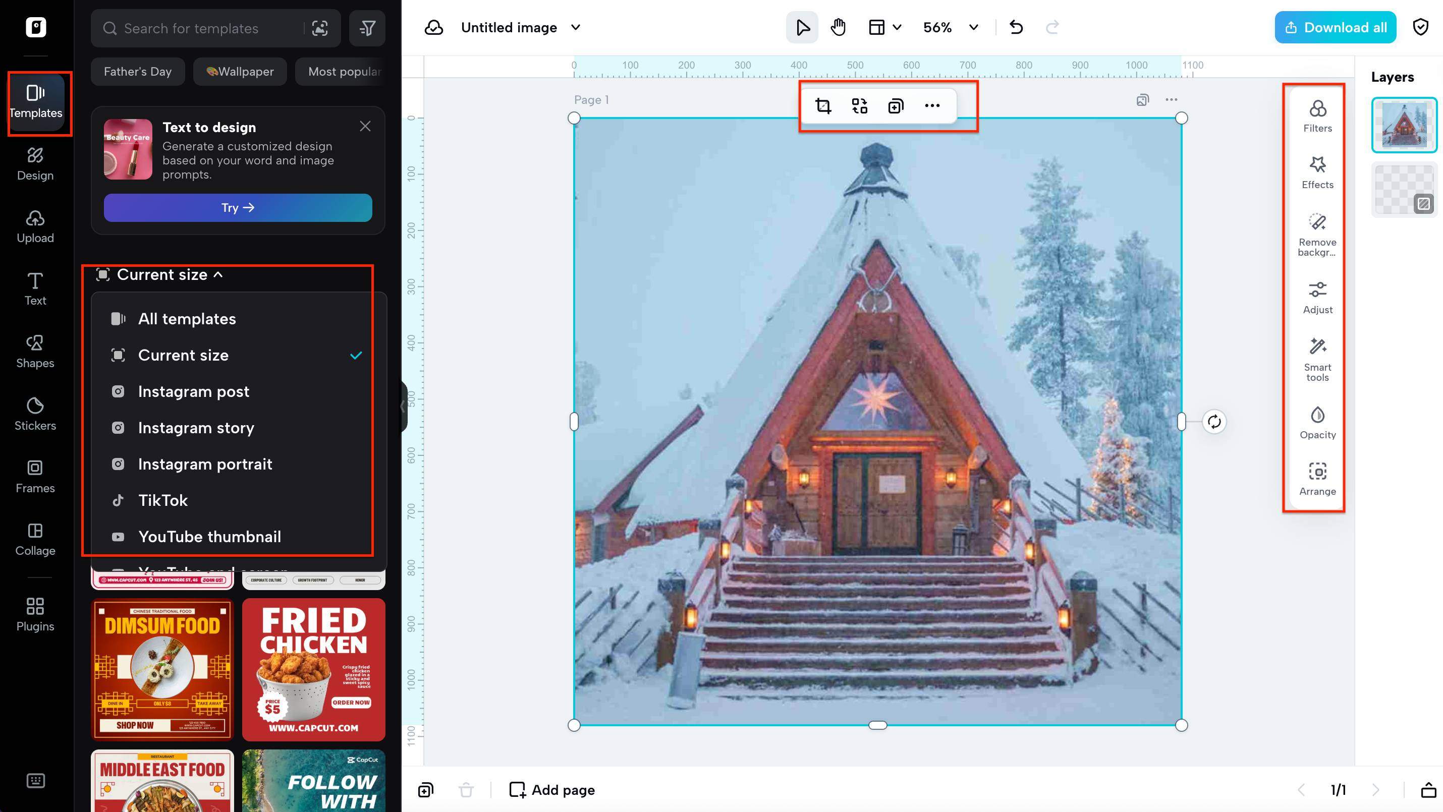 Utilize Pippit's image editing features