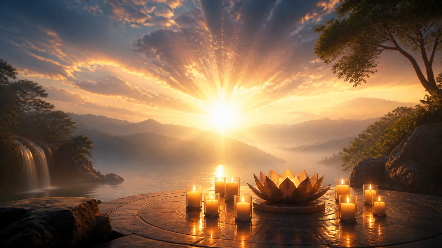 Sunrise Devotional Scene prompt example