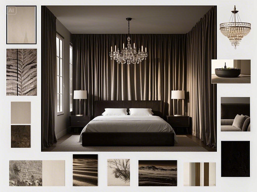 Modernes Luxus-Stimmungsbrett für die Inneneinrichtung