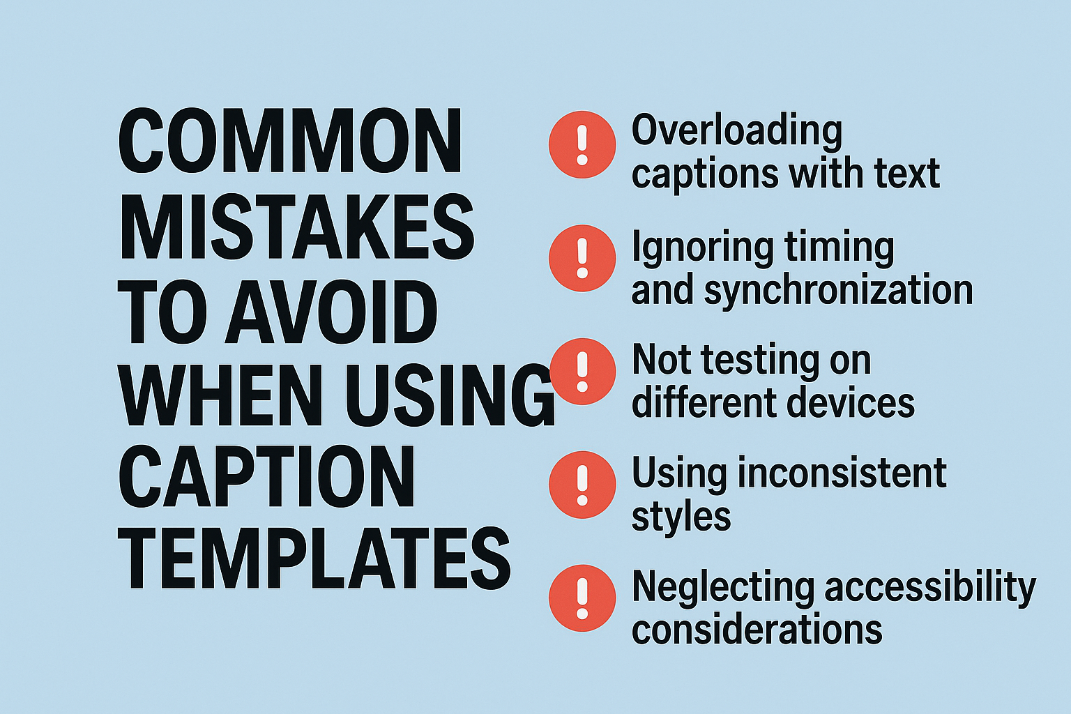 Altyazı şablonlarını kullanırken yapılmaması gereken hatalar