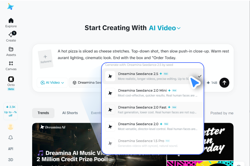 Adjust settings and generate