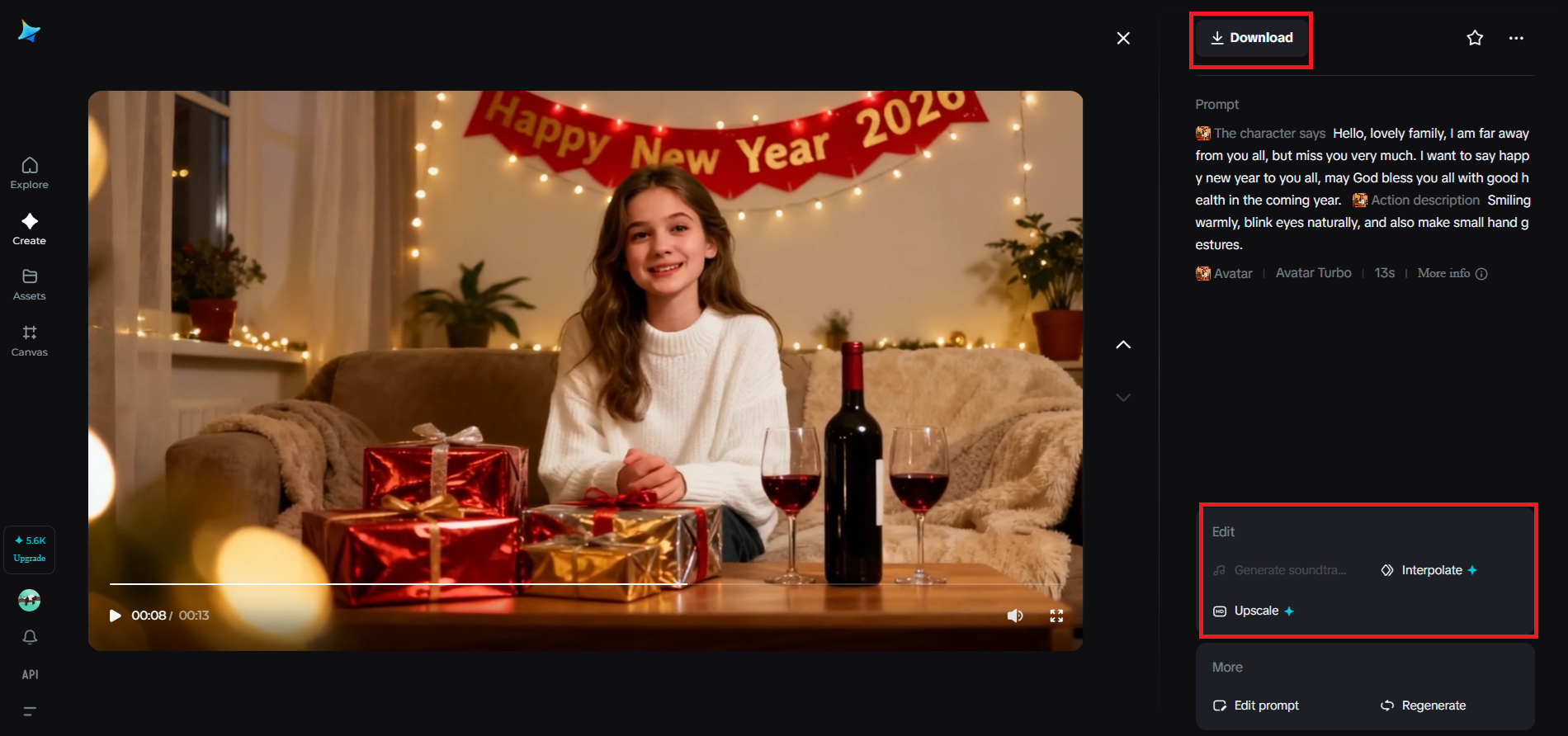 Preview, enhance, and download