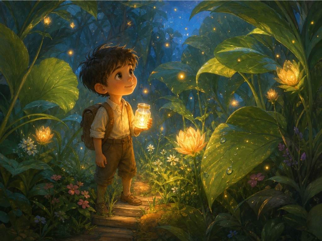 Gerador de IA imagem mórfica Exemplo alternativo de prompt 4 - Cena brilhante da história do jardim