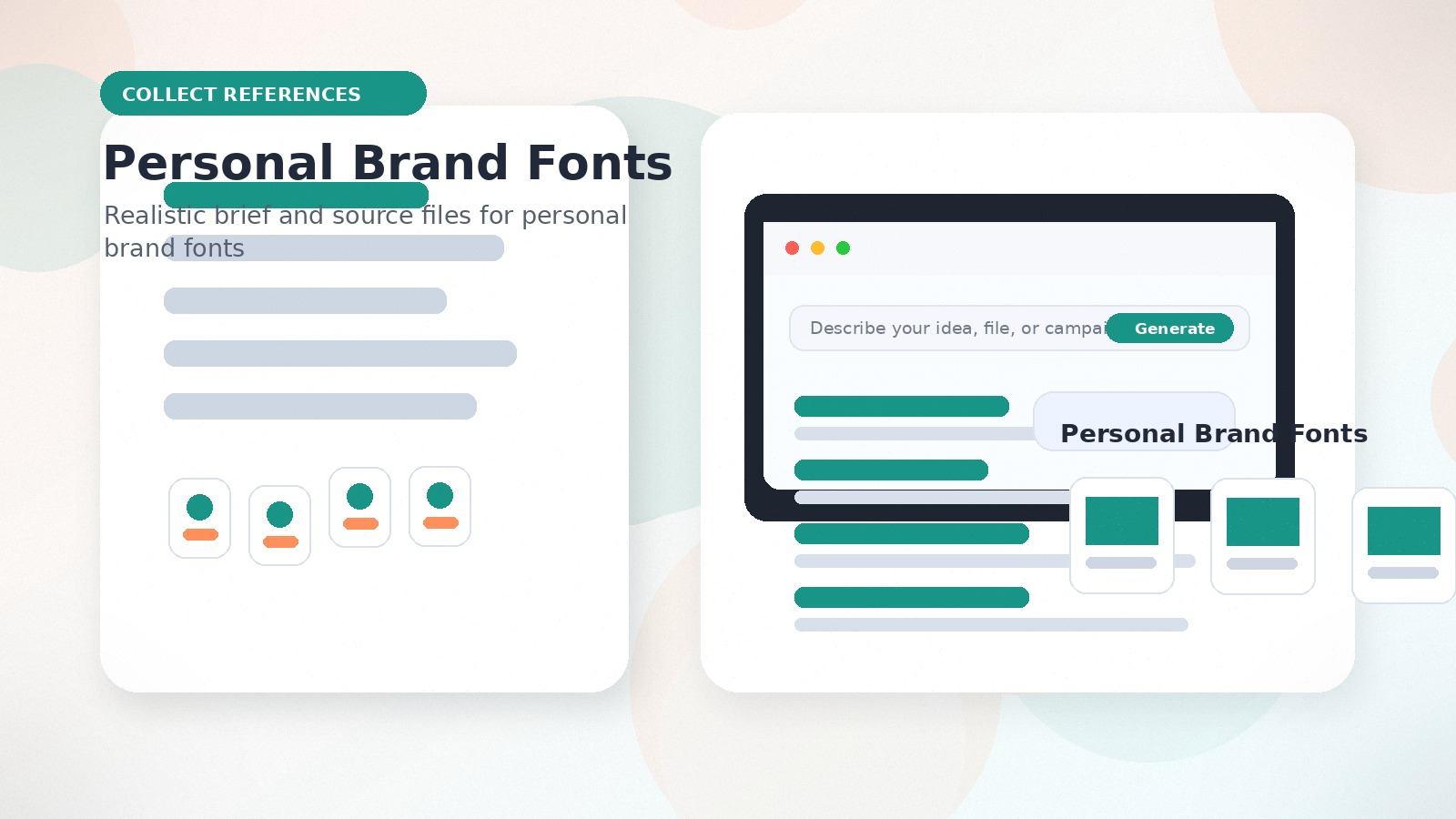 Personal Brand Fonts realistic collect references visual for personal brand fonts